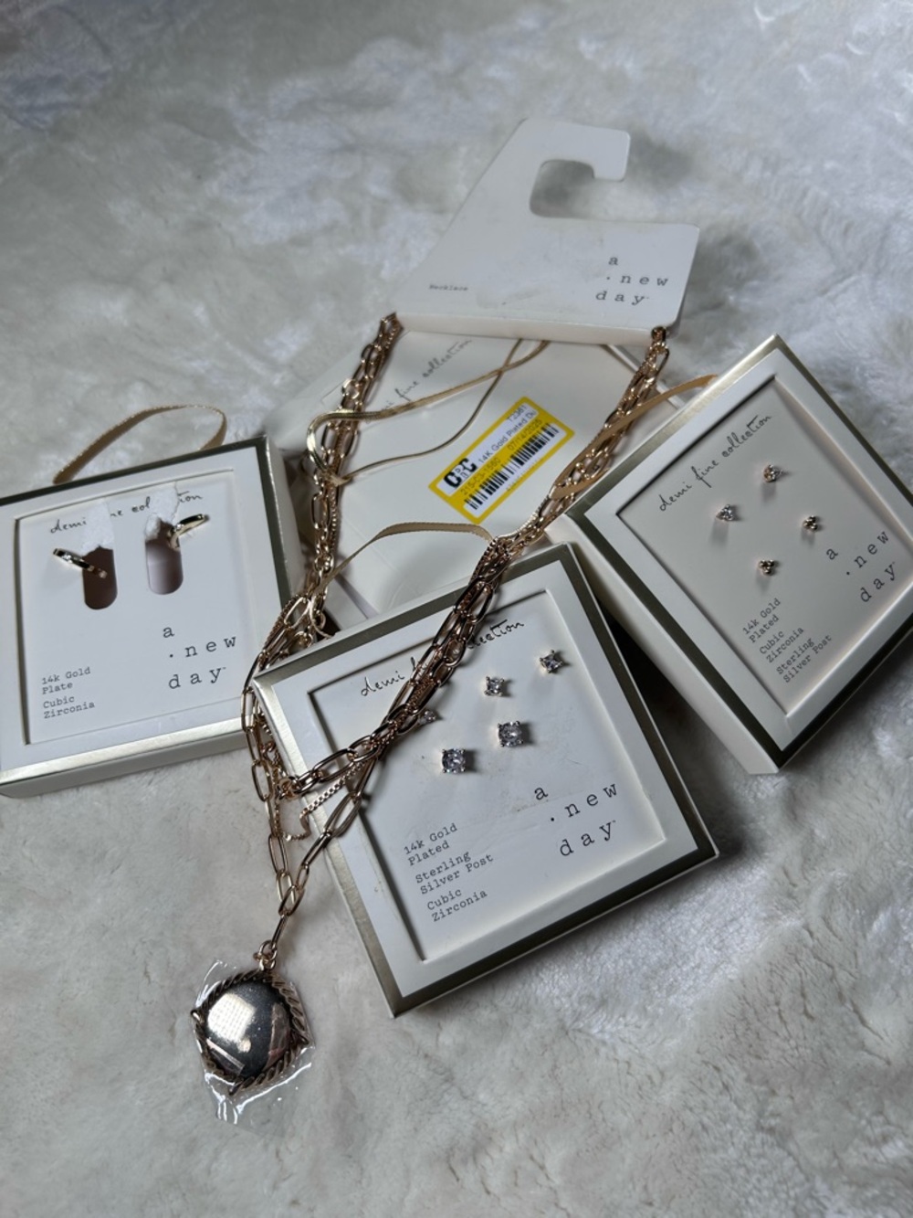 NWT Jewelry Bundle A New Day Demi Fine Collection Gold earrings necklaces